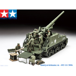 [TAMIYA] 35351 Mô hình xe tăng quân sự 1/35 SCALE U.S. SELF-PROPELLED 155mm GUN M40