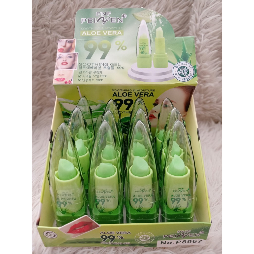 COMBO 2 THỎI SON DƯỠNG MÔI NHA ĐAM ALOE VERA 99%