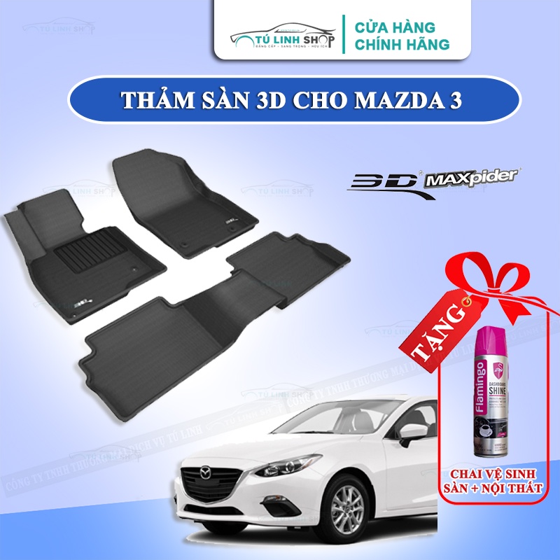 Thảm lót sàn MAZDA 3, MAZDA CX30 bằng khuôn đúc hãng Kardo hoặc 3D MAXpider KAGU, Chất liệu XPE an toàn không độc hại