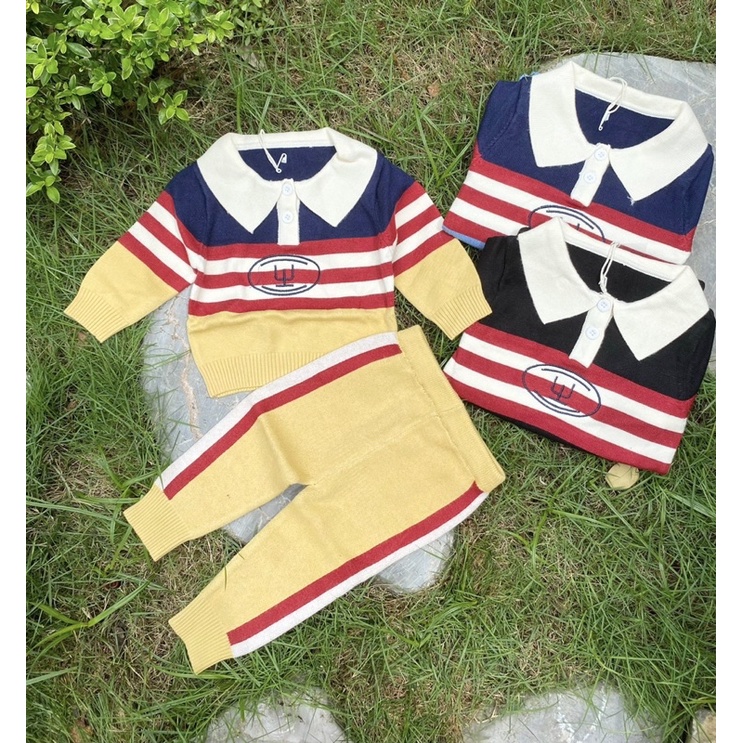 Bộ Len Mẫu Bé Trai Và Bé Gái, Đồ Bộ Len Hàng Quảng Châu size 66-90