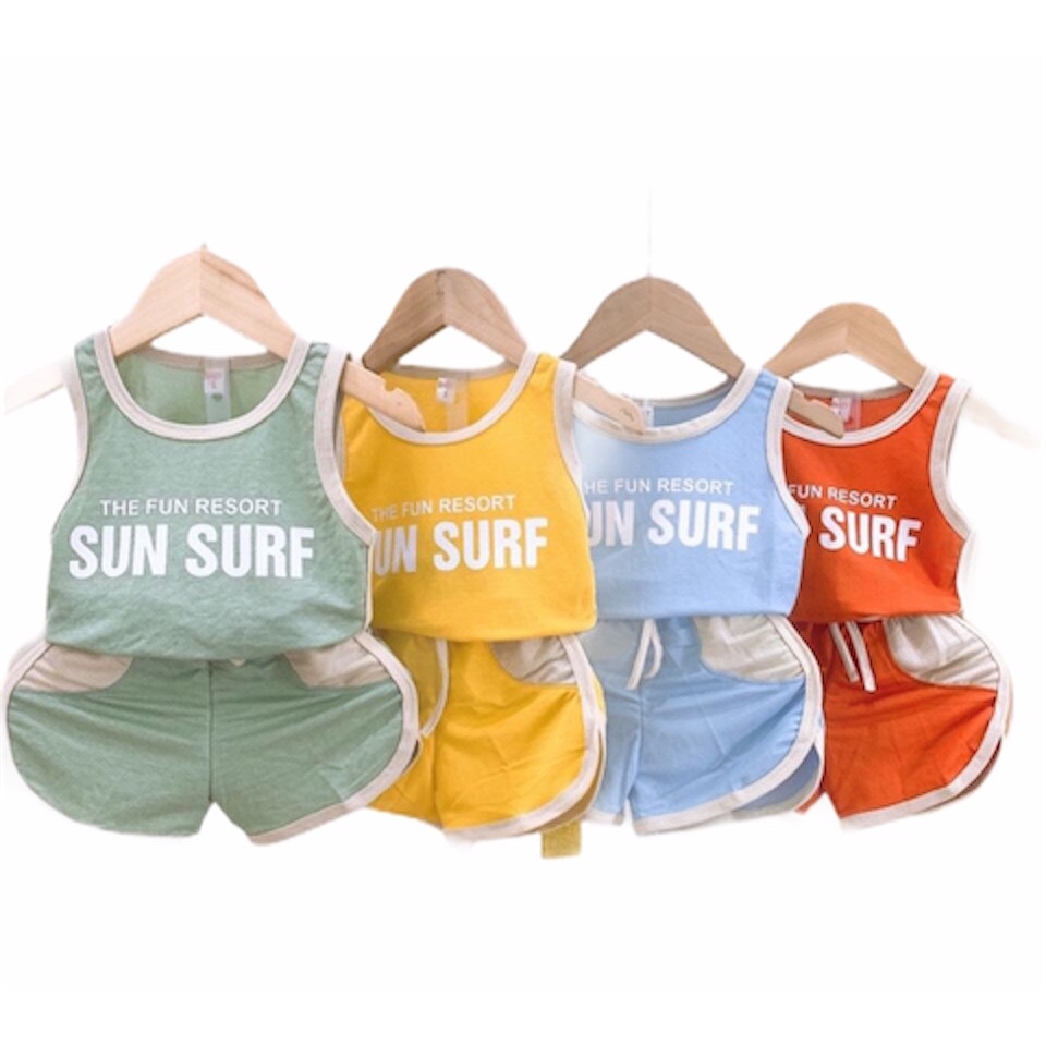 Bộ bé trai cotton đũi Sun Surf XHN276