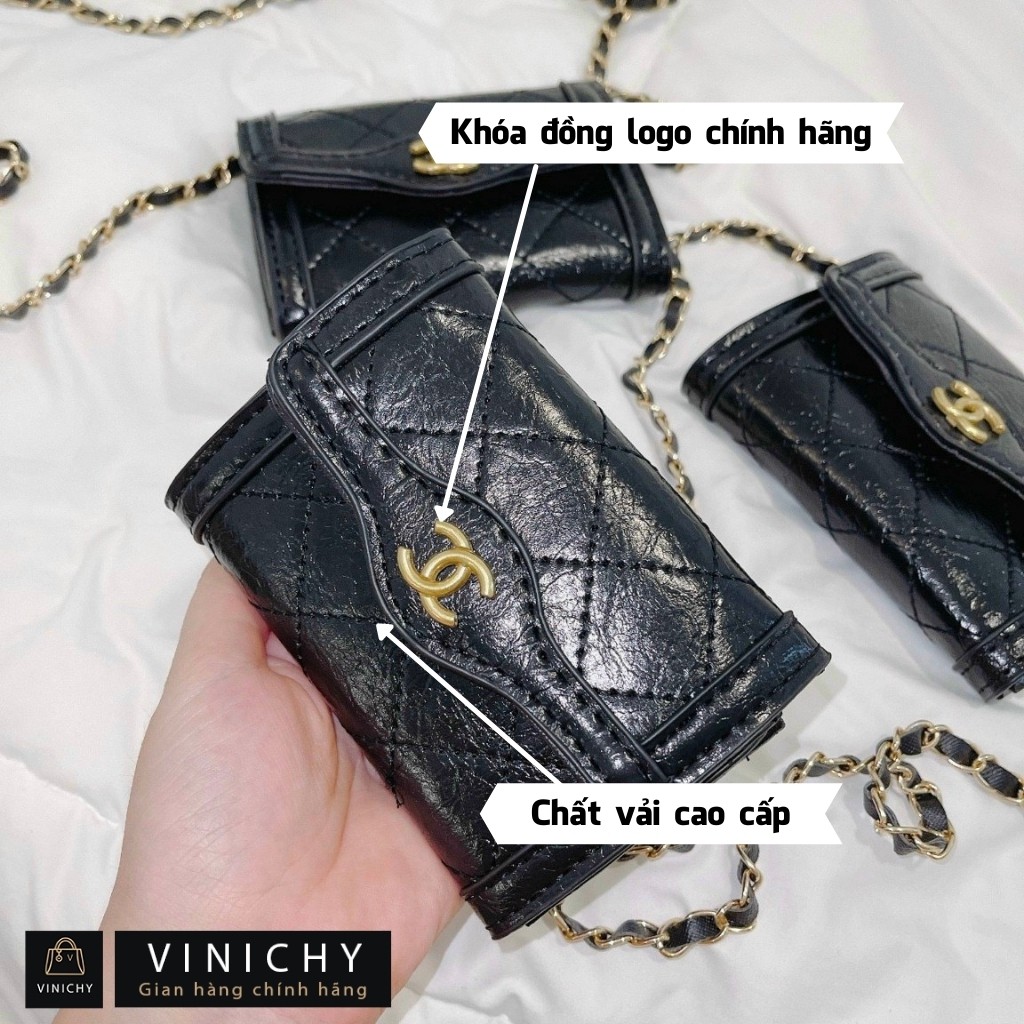 Ví nữ ngắn cầm tay, đựng thẻ, điện thoại, chìa khóa dùng đi chơi đi học VINICHY, da cao cấp size 12cm HA016