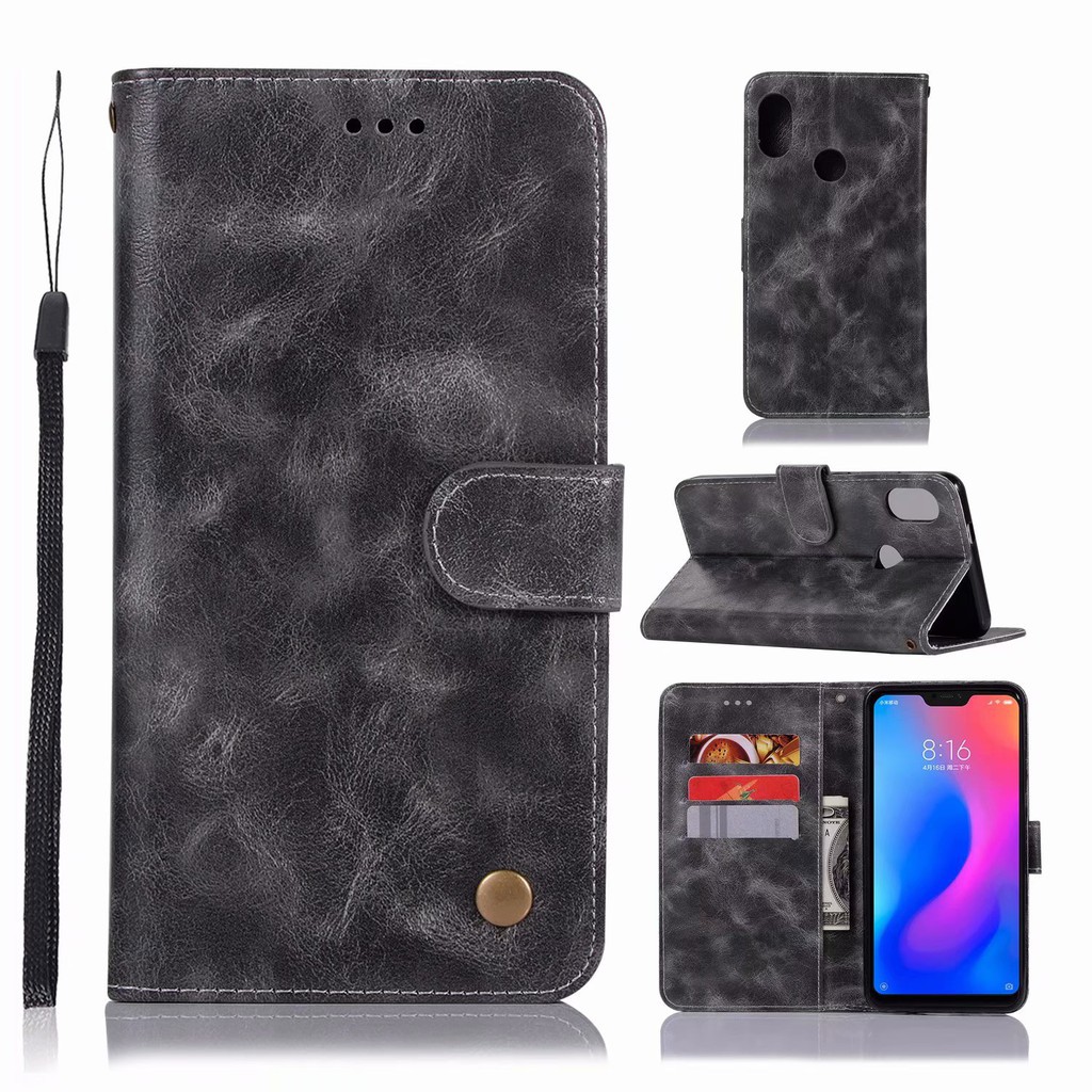 Xiaomi Redmi Note 5 Pro Case,PU Leather Wallet Type Magnet Flip Case Cover