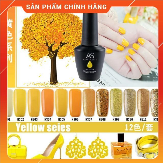 Sơn Gel AS mã HS Yellow Series Thiên Di Nail