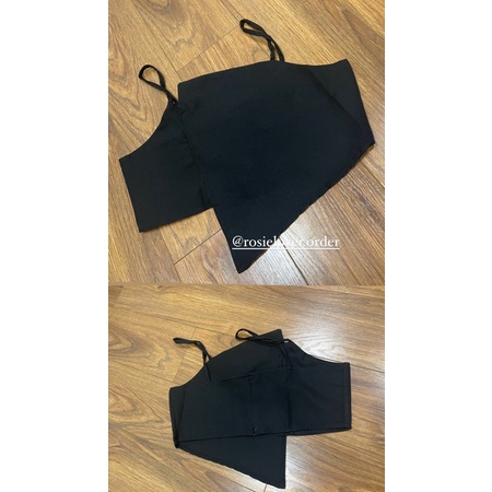 Set áo sơ mi kiểu nữ tay dài phồng trắng thiết kế cao cấp kèm áo hai dây croptop mặc kèm trơn đen - Order