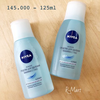 Nước tẩy trang Nivea của Nga dành cho da nhạy cảm vùng mắt, môi, mặt 125ml