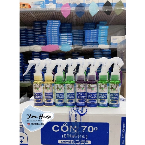 [Nhiều Hương] Cồn Xịt Sát Khuẩn 70 độ có móc khoá, tiện lợi đem theo