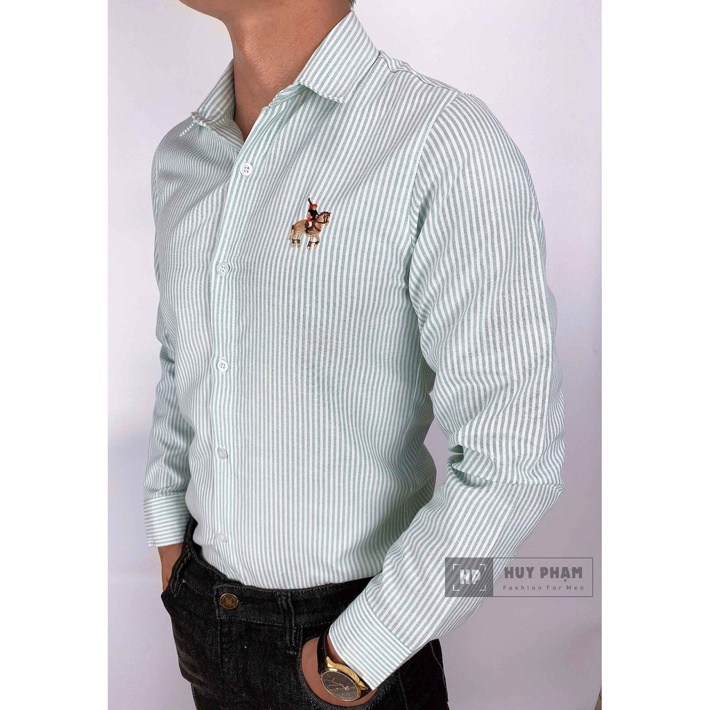 Áo Sơ Mi Nam 🔵 𝐅𝐑𝐄𝐄 𝐒𝐇𝐈𝐏 🔵 Sơ Mi Nam Sọc Dọc Vải Kate Co Giãn Thời Trang Hpfashion - Asmnhp01 | BigBuy360 - bigbuy360.vn