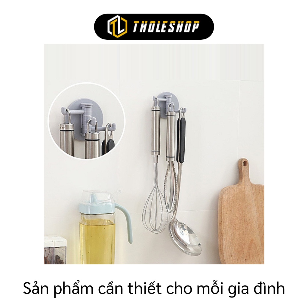 Móc Treo Đồ - Móc Xoay 3 Chấu Treo Đồ Dán tường Đa Năng, Tiết Kiệm Không Gian 8960