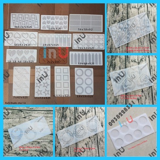 HCM - Khuôn silicon mẫu hình khối đổ socola mỏng trang trí bánh kem, bánh fondant BSI