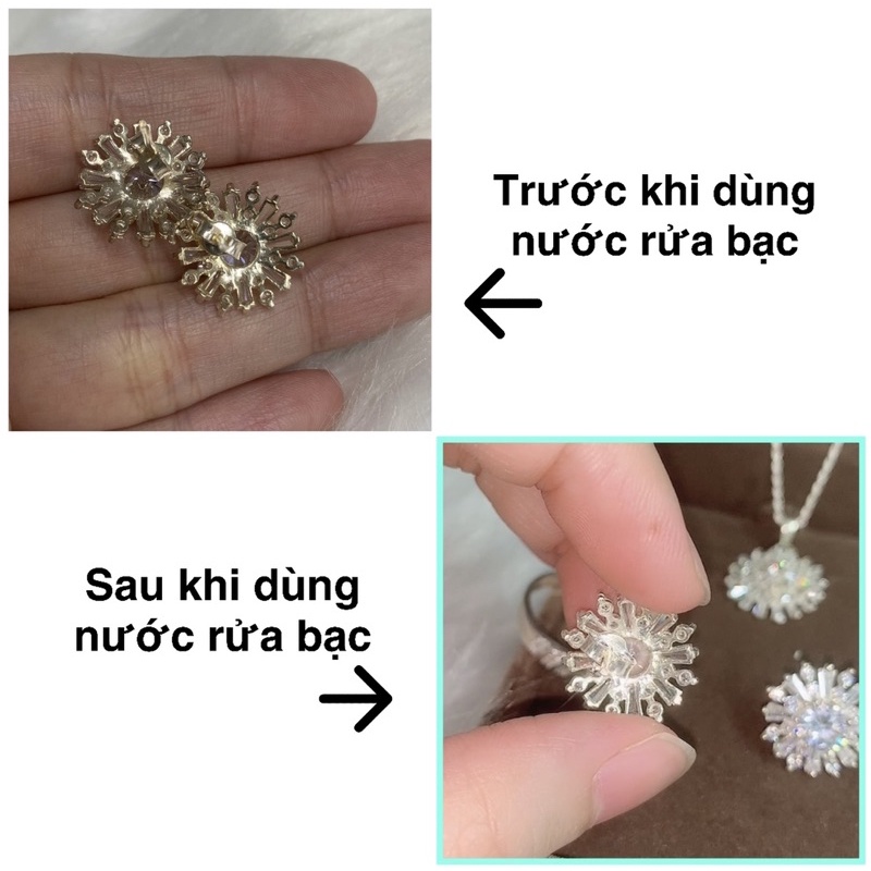 Nước rửa bạc 50ml, khăn lau trang sức vàng bạc 1994 SILVER