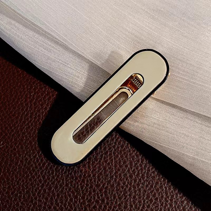 Kẹp Tóc Nữ Họa Tiết Caro Trắng Đen Thời Trang Hàn Quốc