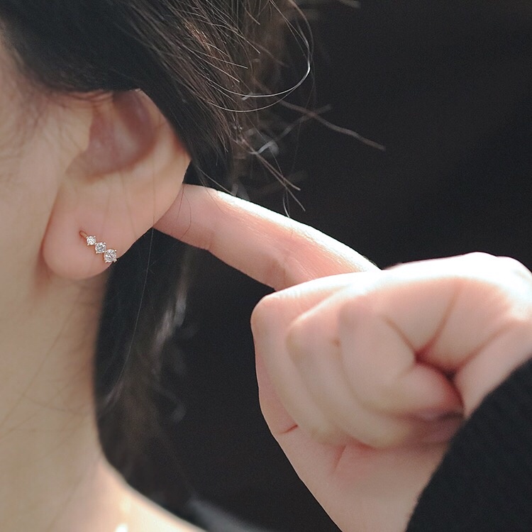 Bông tai Bạc 925 mạ Vàng 14K / LP-E181