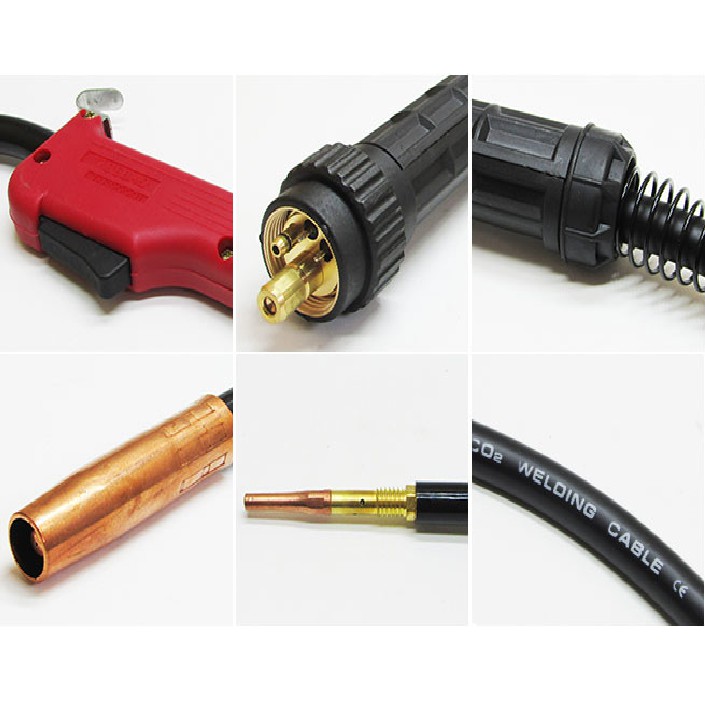 Súng hàn Mig MB 200 4m, 8m kết nối chuẩn binzel - phụ kiện máy hàn mig