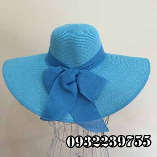 Mũ đi biển rộng vành Xanh biển