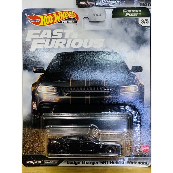 Hobby Store xe mô hình Hot Wheels Premium Fast and Furious Dodge Charger SRT Hellcat đen