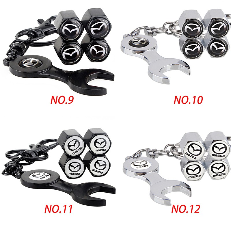 Set 4 nắp van bánh xe hơi Mazda chất lượng cao