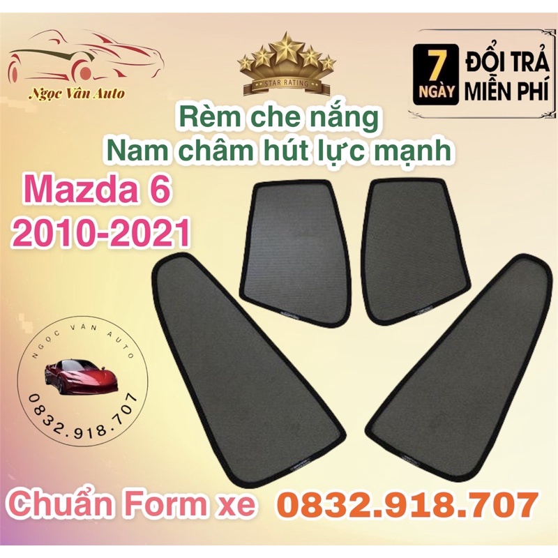 Rèm Che Nắng Nam Châm Mazda 6 2010 - 2021 hàng loại 1