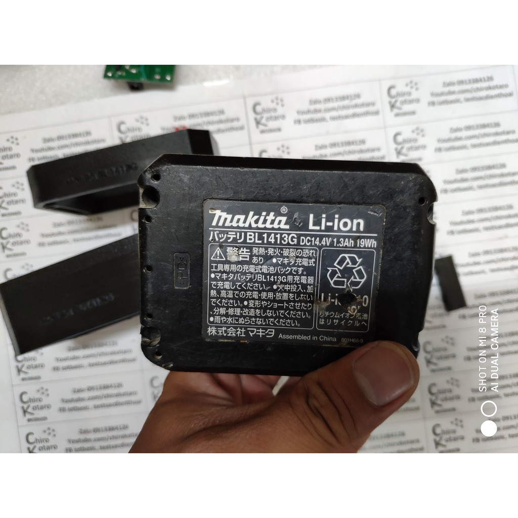 Miếng chèn tăng chiều cao cho hộp pin Makita li-ion 14.4V chuẩn G BL1411G, BL1413G, BL1415G