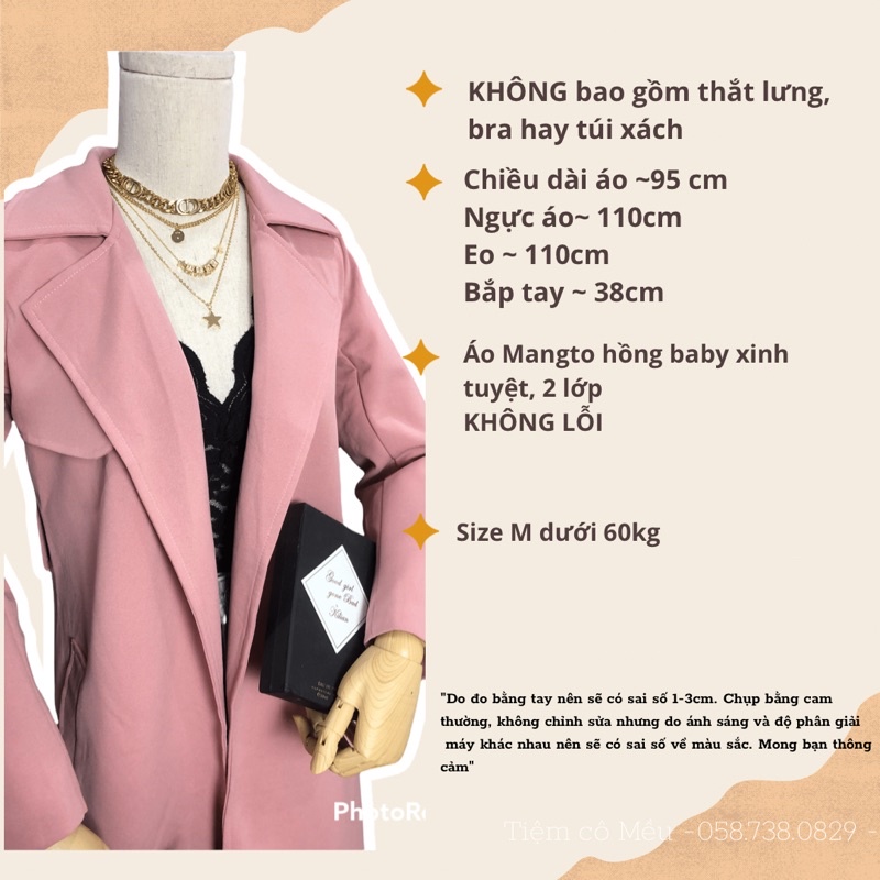 Áo Mangto màu hồng baby cực tôn da-MT02