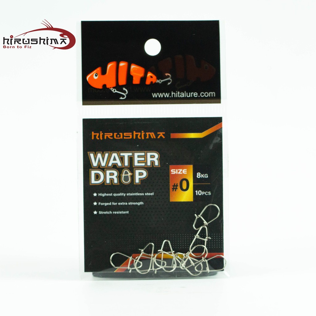 Khoá bóp Hirushima DROP SNAP  thép không gỉ siêu chắc và bền Hita Lure