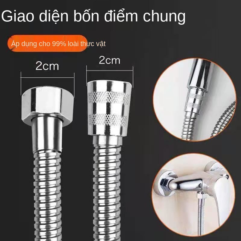 Máy nước nóng phòng tắm Phụ kiện ống mưa 1,5 / 2 mét inox chống cháy nổ vòi sen