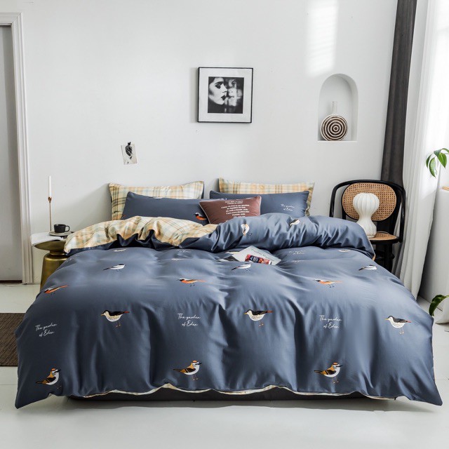 Set chăn ga Tencel hoa 40s hàng đẹp.