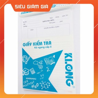 Giấy kiểm tra cấp II KLong  B5 (25 tờ); MS 277 - sỉ ib