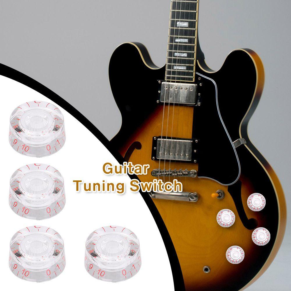 SUSANS Nút Điều Chỉnh Âm Lượng Đàn Guitar Bass Les Paul LP Màu Đỏ Trong Suốt