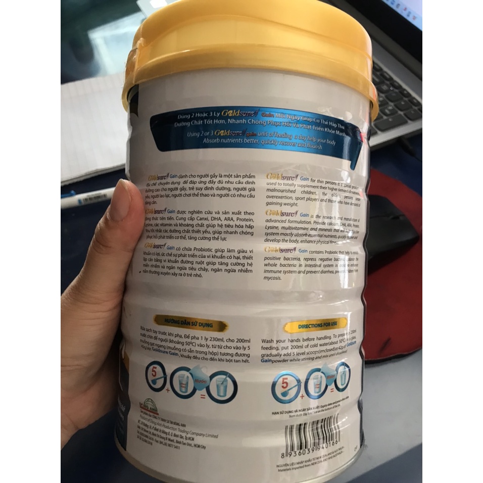 SỮA BỘT GOLDSURE GAIN 900G
