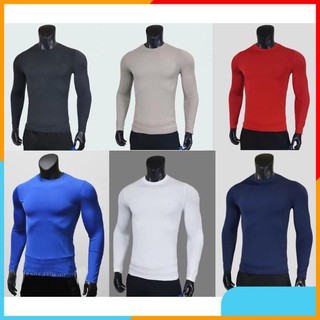 Áo giữ nhiệt nam Áo dài tay thể thao tập gym nam 6 màu trơn