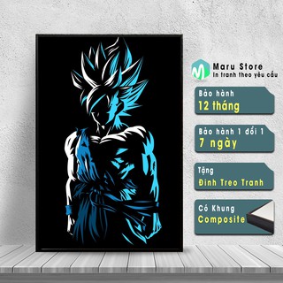 Tranh Songoku Treo Tường, Có Khung Composite