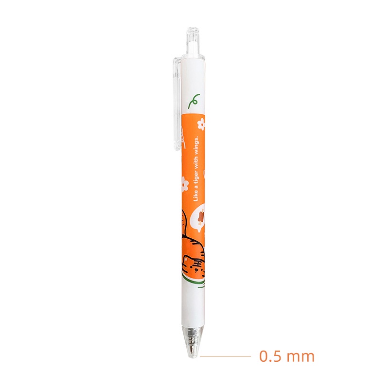 Set 6 Bút Bi Mực Đen Ngòi 0.5mm Thiết Kế Hoạt Hình Ngộ Nghĩnh