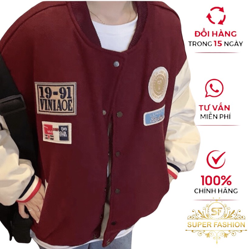 Áo khoác dù bomber nam thiêu hoạ tiết 1991 đẹp thời trang Hot Trend Super Fashion