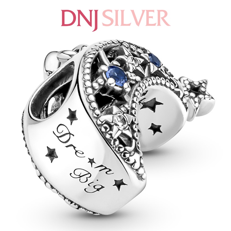 Charm bạc 925 cao cấp, hàng chuẩn bạc- Charm Star & Crescent Moon thích hợp để mix vòng tay charm - DN019