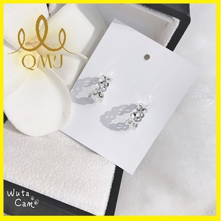 💖freeship50k - bông tai đẹp - bông tai hoa mo nơ móc máy, bạc 925 cao cấp