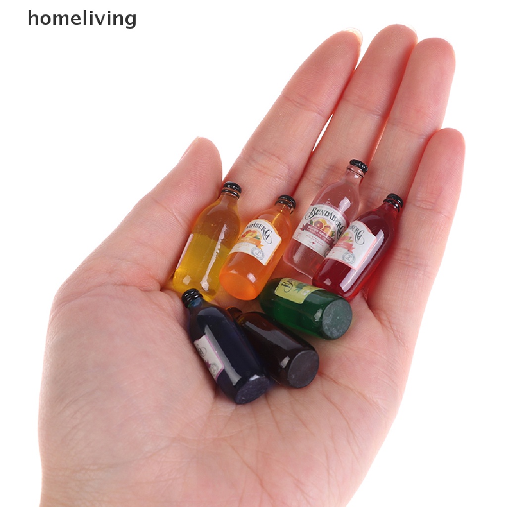 1 Bộ 7 Chai Nước Carbon Trang Trí Nhà Búp Bê