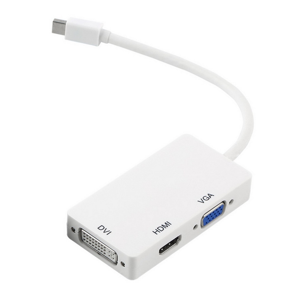 Đầu chuyển đổi 1080P 3 trong 1 DP Thunderbolt 2 sang HDMI VGA DVI