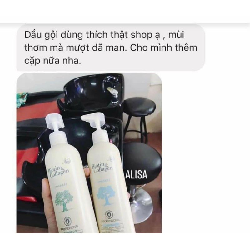 CẶP DẦU GỘI XẢ BIOTIN COLLAGEN 2000ML