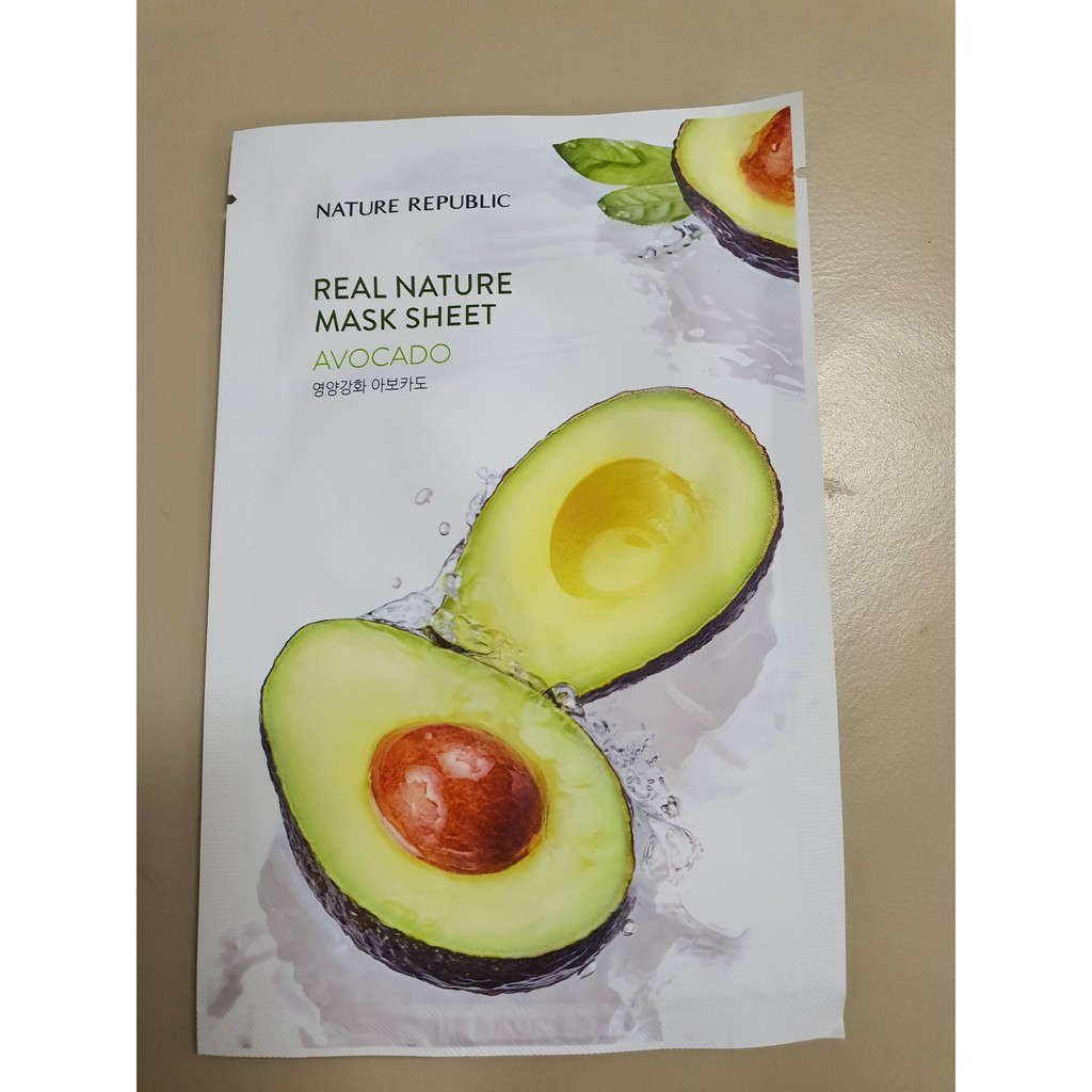 Mặt nạ giấy Nature Republic Real Nature Mask Sheet - Avocado (Bơ)