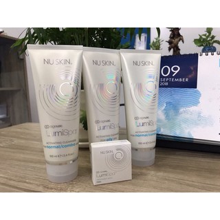 Com bo 3 sửa rửa mặt lumispa và g3 nuskin.