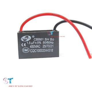 Tụ quạt dây senju cbb61 1.5 uf 450v chính hãng