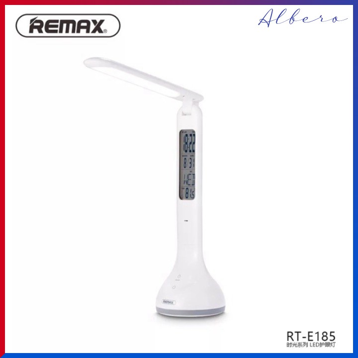 [FREE SHIP] REMAX RT-E185 TIME SERIES LED: Đèn bàn LED tích điện chống cận 3 chế độ sáng - Hiển thị Ngày,Giờ,Nhiệt độ và