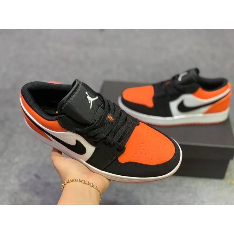 Giày Jordan  cổ thấp, Giày sneaker JD1  đen cam  cổ thấp nam nữ full box Bill | BigBuy360 - bigbuy360.vn