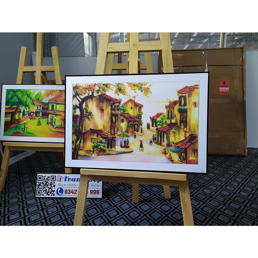 Tranh trang trí siêu nhẹ phong cảnh Hà Nội xưa - HNX002