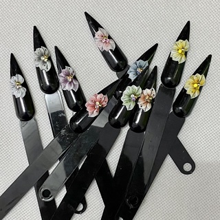 Hoa bột nail, hoa nail gắn móng tay, mẫu hoa nữa vẽ đính đá