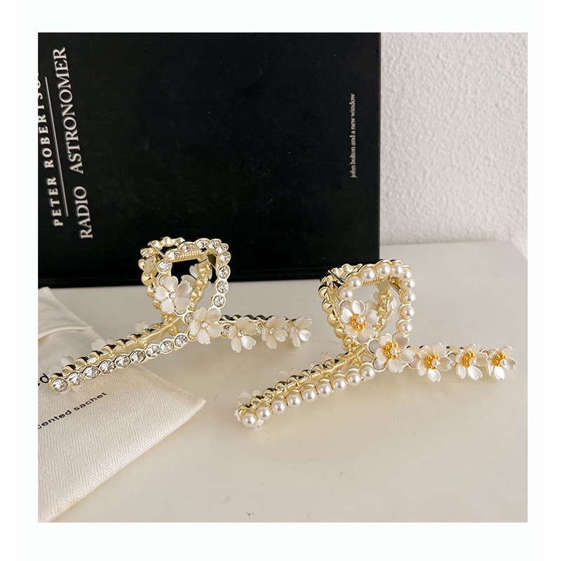 Kẹp Tóc Hình Hoa Đính Đá Bằng Kim Loại Chất Lượng Cao Dành Cho Nữ