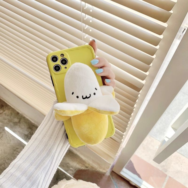 Ốp điện thoại IMD đính quả chuối 3D thời trang dễ thương cho IPhone 12 Pro Max 11 pro Max X XS XR XSMAX SE 2020 7 8 Plus | BigBuy360 - bigbuy360.vn