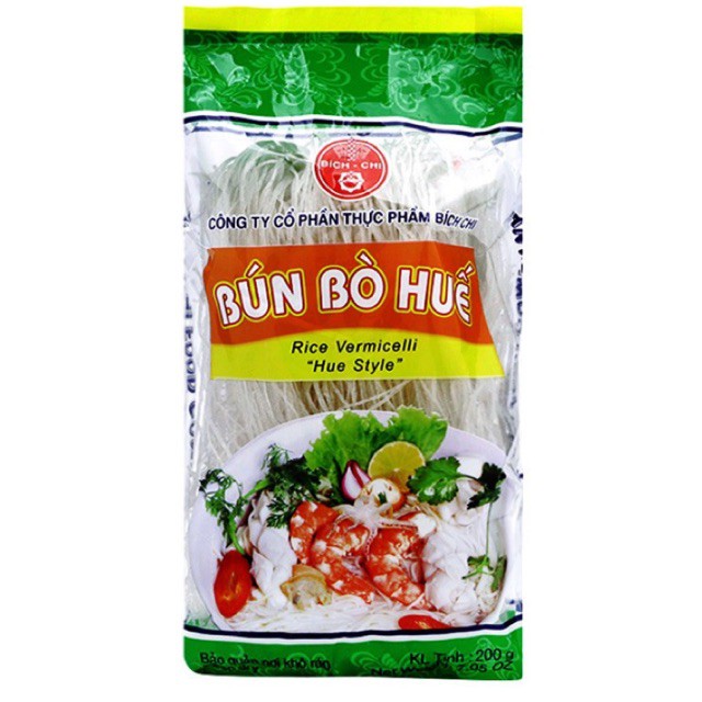 BÚN BÒ HUẾ 200GR BÍCH CHI, ĐẶC SẢN ĐỒNG THÁP, SIZE CỌNG BÚN VỪA THƠM MÙI GẠO