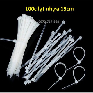 [100 cái] Dây rút lạt nhựa 15cm